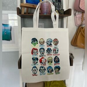 Graphic Print Halloween character tote👻